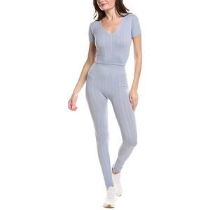 Marion Womens 2Pc Diamond Texture Top & Legging Set, Gray